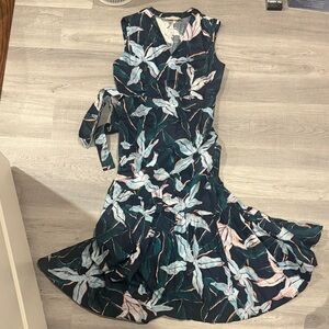 Tory Burch Navy Floral Maxi Dress